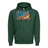 Sports Green tastes like freedom Zipper Hoodie - NancyCooperArtShop