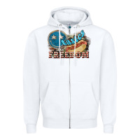 White tastes like freedom Zipper Hoodie - NancyCooperArtShop