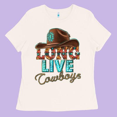 Long Live Cowboys Ladies Tee Designed By Texasbilliewilder