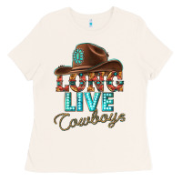 Bone long live cowboys Ladies Tee - texasbilliewilder
