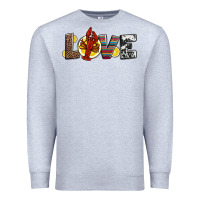 Heather Grey love crawfish western mardi gras Premium Sweatshirt - Jasminsmagicworld