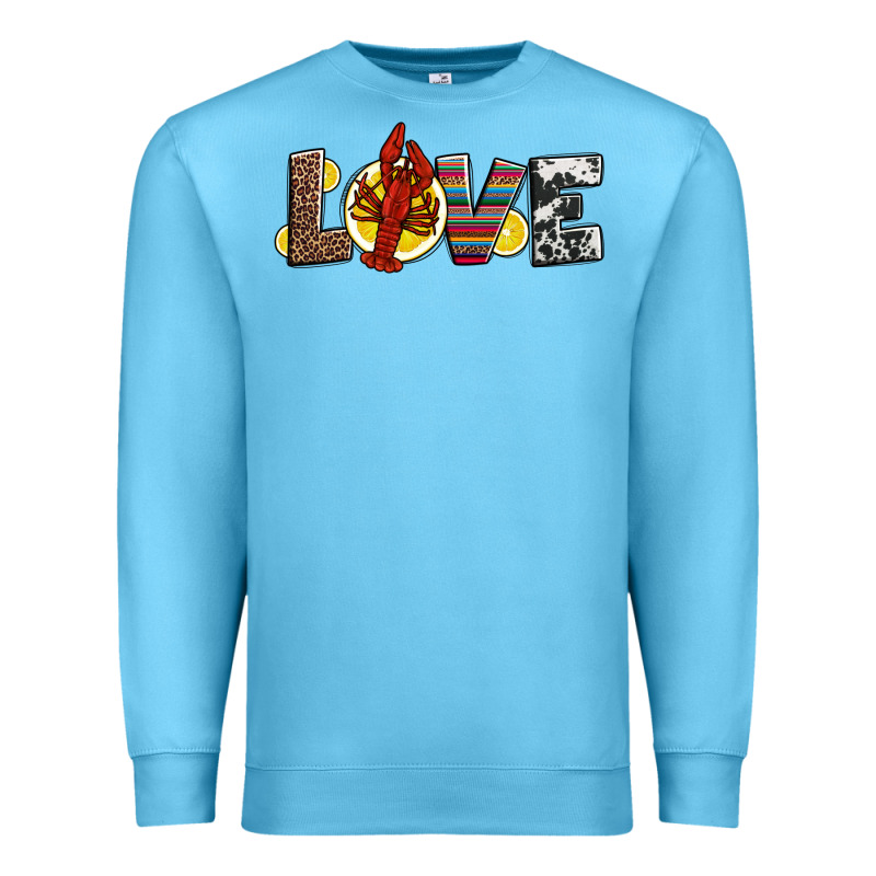 Love Crawfish Western Mardi Gras Premium Sweatshirt by Jasminsmagicworld | Teevron