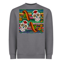 Storm sugar skull seamless pattern Heavyweight Sweatshirt - BundleAndBundleShop