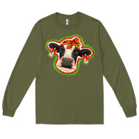 Army Green christmas heifer Long Sleeve Tee - Jasminsmagicworld