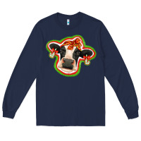 Navy christmas heifer Long Sleeve Tee - Jasminsmagicworld