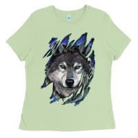 Matcha Wolf scratch mark Ladies Tee - RanaPortraitStore