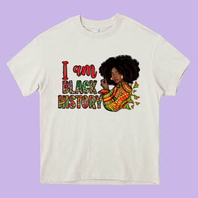 I Am Black History Heavy Core Tee Designed By Zillion Design Studio