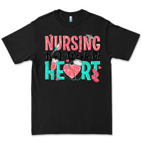 Black nursing is a work of heart Premium Tee - texasbilliewilder