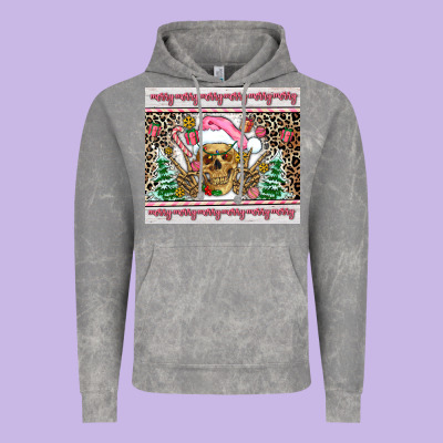 Pink Skeleton  Christmas Vintage Hoodie Designed By Adodesignshop