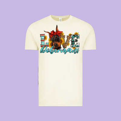 Love Dobermans Vintage Tee Designed By Artiststas