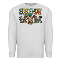 Dove Grey show mom brown calf Premium Sweatshirt - BarkalooDesign