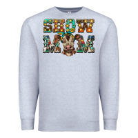 Heather Grey show mom brown calf Premium Sweatshirt - BarkalooDesign