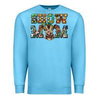 Ocean Blue show mom brown calf Premium Sweatshirt - BarkalooDesign