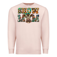 Pale Pink show mom brown calf Premium Sweatshirt - BarkalooDesign
