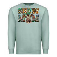 Seafoam show mom brown calf Premium Sweatshirt - BarkalooDesign
