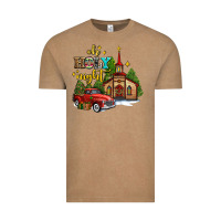 Vintage Coffee the church  holy night western truck Vintage Tee - AdoDesignShop