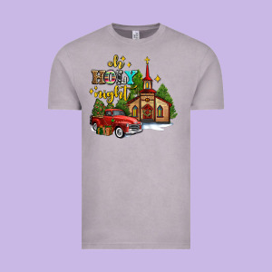 The Church  Holy Night Western Truck Vintage Tee Designed By Adodesignshop