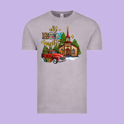 The Church  Holy Night Western Truck Vintage Tee Designed By Adodesignshop