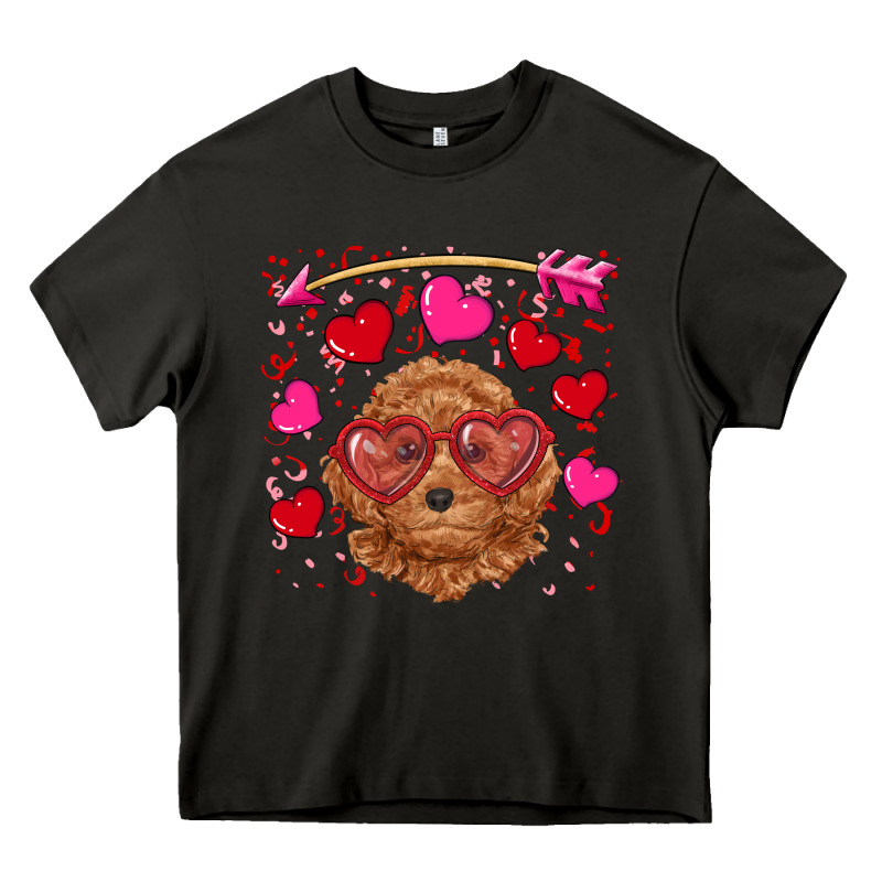 Valentine's Day Toy Poodle Heavy Core Tee by RanaPortraitStore | Teevron