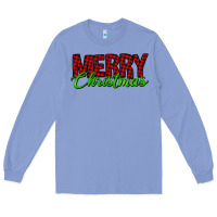 Colony Blue merry christmas tartan Long Sleeve Tee - Jasminsmagicworld