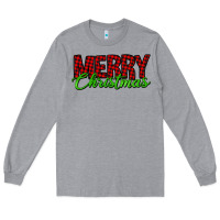 Heather Grey merry christmas tartan Long Sleeve Tee - Jasminsmagicworld