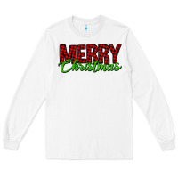 White merry christmas tartan Long Sleeve Tee - Jasminsmagicworld