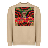 Spanish Hand Fan Seamless Pattern Heavyweight Sweatshirt | Teevron