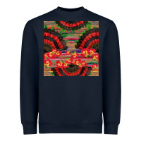 Navy spanish hand fan seamless pattern Heavyweight Sweatshirt - BundleAndBundleShop