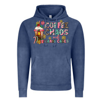 Vintage Denim coffee chaos and candy canes Vintage Hoodie - AdoDesignShop