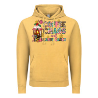 Vintage Mustard coffee chaos and candy canes Vintage Hoodie - AdoDesignShop