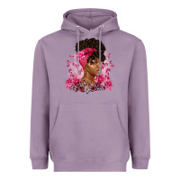 Lavender breast cancer afro woman Heavyweight Hoodie - Artiststas