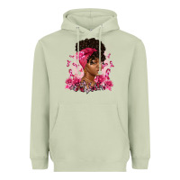 Matcha breast cancer afro woman Heavyweight Hoodie - Artiststas