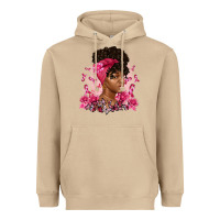 Breast Cancer Afro Woman Heavyweight Hoodie | Teevron