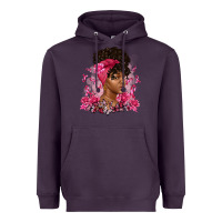 Plum breast cancer afro woman Heavyweight Hoodie - Artiststas