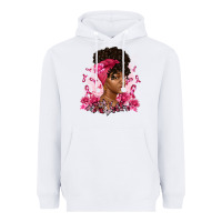 White breast cancer afro woman Heavyweight Hoodie - Artiststas