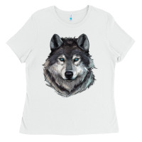 White Wolf Ladies Tee - RanaPortraitStore