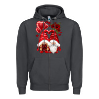 Smoke valentines day gnomies Zipper Hoodie - NancyCooperArtShop