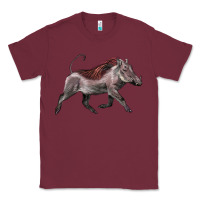 Burgundy Warthog Illustrations Classic Tee - LillyAllenDesigns