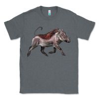 Charcoal Heather Warthog Illustrations Classic Tee - LillyAllenDesigns