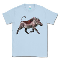 Dusty Blue Warthog Illustrations Classic Tee - LillyAllenDesigns