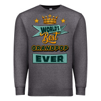 Charcoal Heather world's best grandpop ever Premium Sweatshirt - Jasminsmagicworld