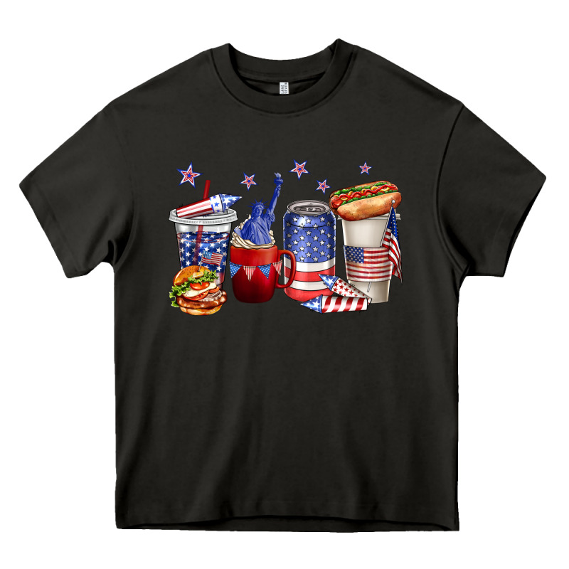 4th Of July Coffee Cups Heavy Core Tee by texasbilliewilder | Teevron