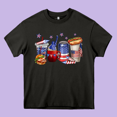 Heavy Core Tee 4th of july coffee cups