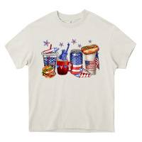 Cream 4th of july coffee cups Heavy Core Tee - texasbilliewilder