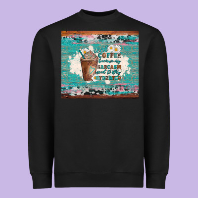 Iced Coffee Because My Sarcasm Need To Stay Hydrated Heavyweight Sweatshirt Designed By Artiststas