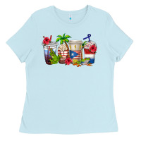 Baby Blue puerto rico coffee cups Ladies Tee - texasbilliewilder