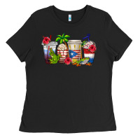 Black puerto rico coffee cups Ladies Tee - texasbilliewilder