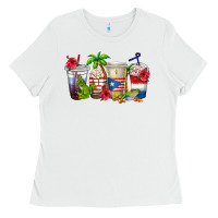 White puerto rico coffee cups Ladies Tee - texasbilliewilder