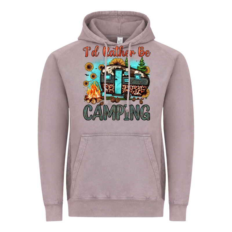 I'd Rather Be Camping Vintage Hoodie by JahusDesignShop | Teevron