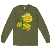 Army Green st. patrick rose Long Sleeve Tee - LillyAllenDesigns